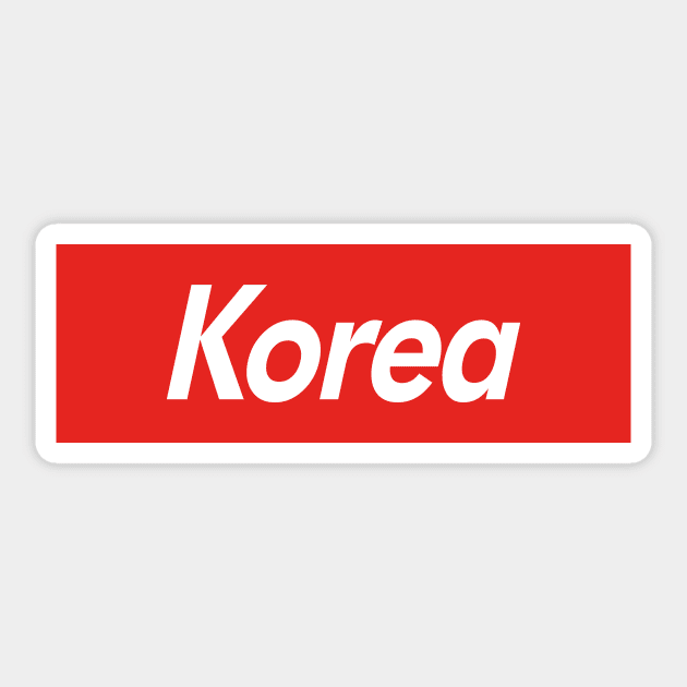 Korea Box Logo Sticker by ArtByDesign